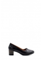 MirgeShoes Siyah Kadın Topuklu Ayakkabı İçi Dışı Hakiki Deri MRG01541261494