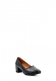 MirgeShoes Siyah Kadın Topuklu Ayakkabı İçi Dışı Hakiki Deri MRG01541261494