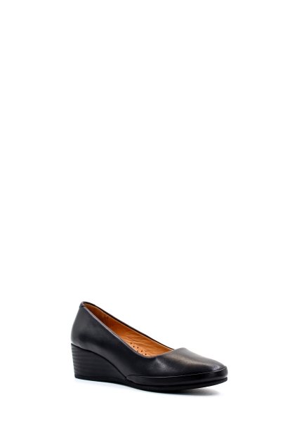 MirgeShoes İçi Dışı Hakiki Deri Siyah Kadın Topuklu Ayakkabı AH08411261396