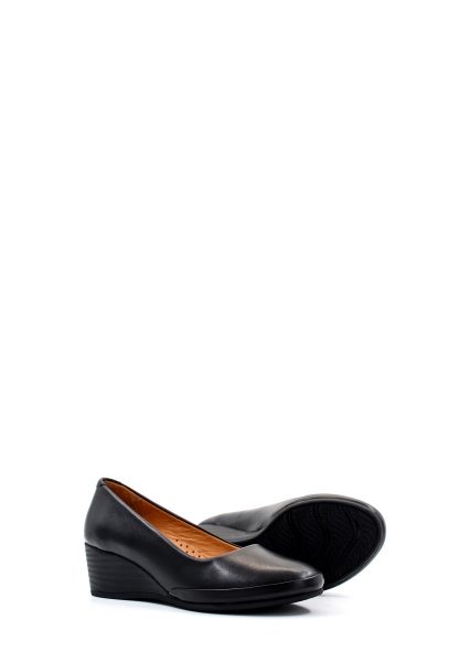 MirgeShoes İçi Dışı Hakiki Deri Siyah Kadın Topuklu Ayakkabı AH08411261396