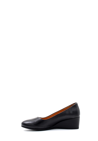 MirgeShoes İçi Dışı Hakiki Deri Siyah Kadın Topuklu Ayakkabı AH08411261396