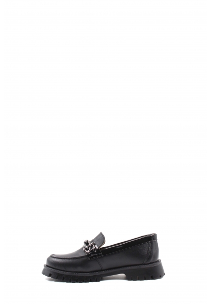 MirgeShoes Siyah Kız Çocuk Casual Ayakkabı İçi Dışı Hakiki Deri MRG011362410227