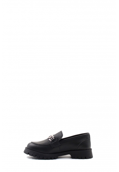 MirgeShoes Siyah Kız Çocuk Casual Ayakkabı İçi Dışı Hakiki Deri MRG01742611072