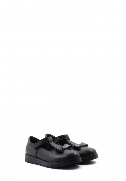 MirgeShoes Siyah Kız Çocuk Casual Ayakkabı İçi Dışı Hakiki Deri MRG0196724323