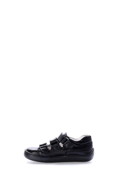 MirgeShoes Siyah Kız Cırtcırtlı Çocuk Casual Ayakkabı İçi Dışı Hakiki Deri MRG011362411267