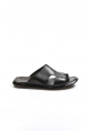 MirgeShoes Erkek Terlik İçi Dışı Hakiki Deri Siyah MRG0114813179824281