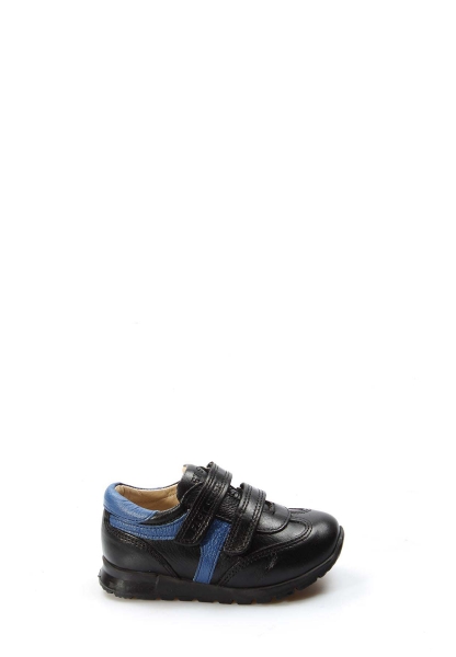 MirgeShoes Bebek Casual Ayakkabı Bantlı İçi Dışı Hakiki Deri Siyah Mavi  MRG01136211117