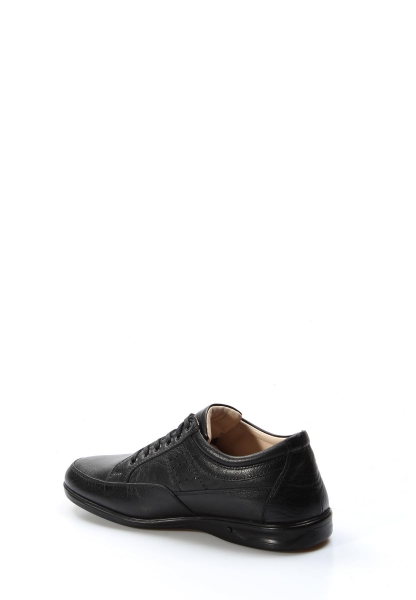 MirgeShoes Siyah Bağcıklı Erkek Casual Ayakkabı İçi Dışı Hakiki Deri MRG0179213215