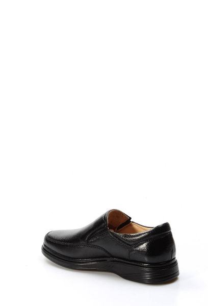 MirgeShoes Siyah Bağcıksız Erkek Casual Ayakkabı İçi Dışı Hakiki Deri MRG019451311413