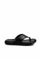 MirgeShoes Erkek Parmak Arası Terlik İçi Dışı Hakiki Deri Siyah MRG011481317-428