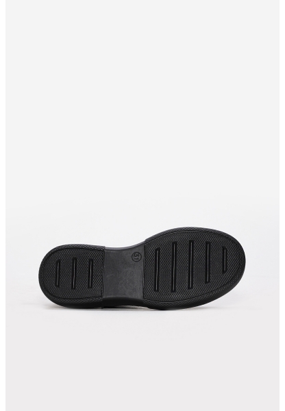 MirgeShoes Siyah Kız Çocuk Casual Ayakkabı İçi Dışı Hakiki Deri MRG019672411059