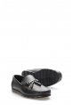 MirgeShoes Siyah Püsküllü Erkek Loafer Ayakkabı İçi Dışı Hakiki Deri MRG01758131878