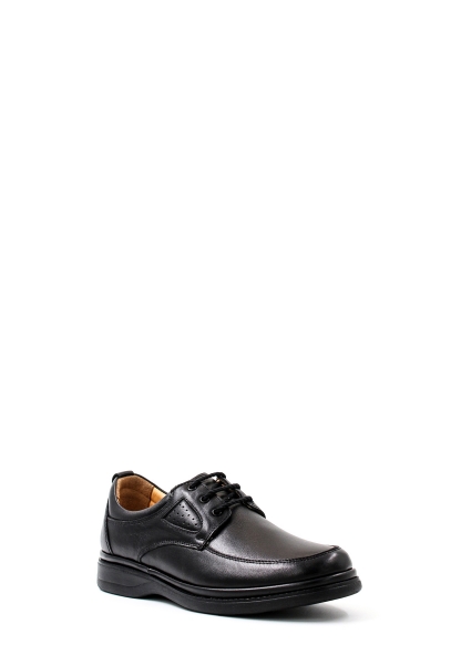 MirgeShoes Siyah Bağcıklı Erkek Casual Ayakkabı İçi Dışı Hakiki Deri MRG01792131425