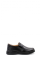 MirgeShoes Siyah Bağcıksız Erkek Casual Ayakkabı İçi Dışı Hakiki Deri MRG01792131426
