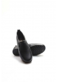 MirgeShoes Siyah Bağcıksız Kadın Casual Ayakkabı İçi Dışı Hakiki Deri MRG0110112611302