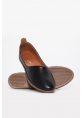 MirgeShoes Siyah Rahat Kadın Babet Ayakkabı İçi Dışı Hakiki Deri MRG013702612317