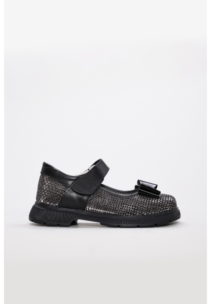MirgeShoes Siyah Kız Çocuk Casual Ayakkabı İçi Dışı Hakiki Deri MRG0113624315219