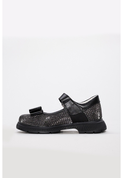 MirgeShoes Siyah Kız Çocuk Casual Ayakkabı İçi Dışı Hakiki Deri MRG0113624315219