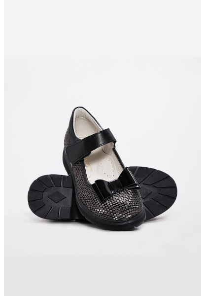 MirgeShoes Siyah Kız Çocuk Casual Ayakkabı İçi Dışı Hakiki Deri MRG0113624315219