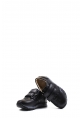 MirgeShoes Siyah Unisex Cırtcırtlı Çocuk Sneaker Spor Ayakkabı İçi Dışı Hakiki Deri MRG011361611012