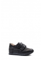 MirgeShoes Siyah Unisex Cırtcırtlı Çocuk Sneaker Spor Ayakkabı İçi Dışı Hakiki Deri MRG011361611012