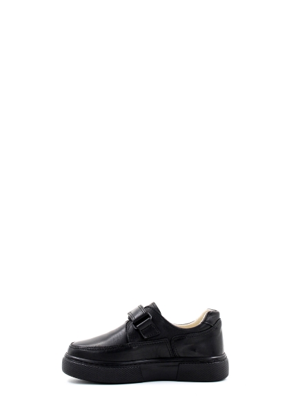 MirgeShoes Siyah Unisex Çocuk Cırtcırtlı Casual Ayakkabı İçi Dışı Hakiki Deri MRG01900161929