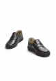 MirgeShoes Siyah Unisex Çocuk Lastikli Casual Ayakkabı İçi Dışı Hakiki Deri MRG019001611028