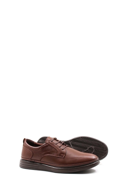 MirgeShoes Taba Bağcıklı Erkek Casual Ayakkabı İçi Dışı Hakiki Deri MRG018561314228
