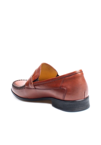 MirgeShoes Taba Bağcıksız Erkek Klasik Loafer Ayakkabı İçi Dışı Hakiki Deri MRG01108013109232