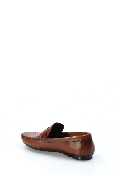 MirgeShoes Taba Bağcıksız Erkek Loafer Babet Ayakkabı İçi Dışı Hakiki Deri MRG01988131523