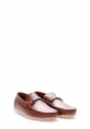 MirgeShoes Taba Bağcıksız Erkek Loafer Ayakkabı İçi Dışı Hakiki Deri MRG0175813323