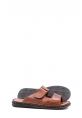 MirgeShoes Erkek Terlik İçi Dışı Hakiki Deri Taba MRG01258131399