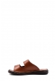 MirgeShoes Erkek Terlik İçi Dışı Hakiki Deri Taba MRG01258131399