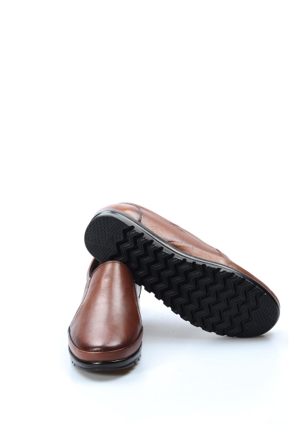 MirgeShoes Taba Bağcıksız Kadın Casual Ayakkabı İçi Dışı Hakiki Deri MRG0110112611142