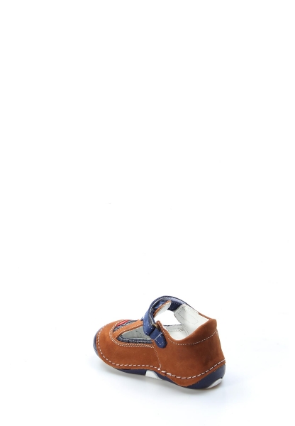 MirgeShoes Bebek Casual Ayakkabı İçi Dışı Hakiki Deri Taba Lacivert  MRG01102121615