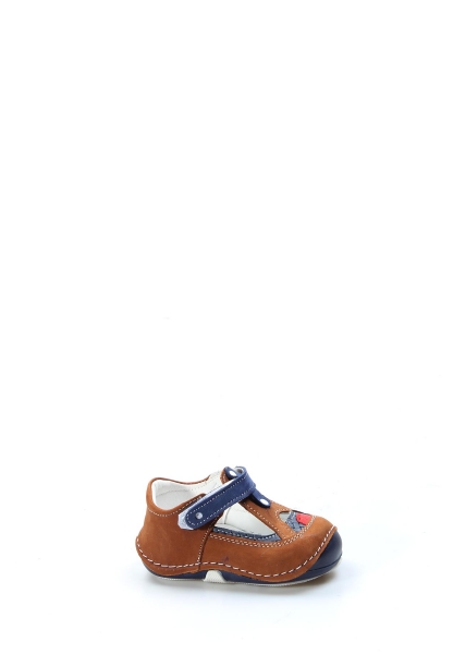 MirgeShoes Bebek Casual Ayakkabı İçi Dışı Hakiki Deri Taba Lacivert  MRG01102191615