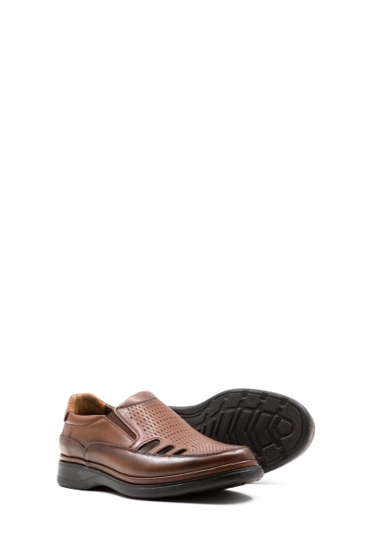 MirgeShoes Taba Erkek Açık Hava Sandalet İçi Dışı Hakiki Deri MRG017921311181232