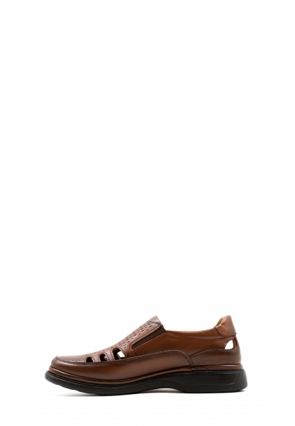 MirgeShoes Taba Erkek Açık Hava Sandalet İçi Dışı Hakiki Deri MRG017921311181232