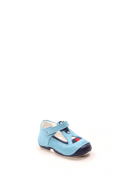 MirgeShoes Bebek Casual Ayakkabı İçi Dışı Hakiki Deri Turkuaz Lacivert  MRG01102121615