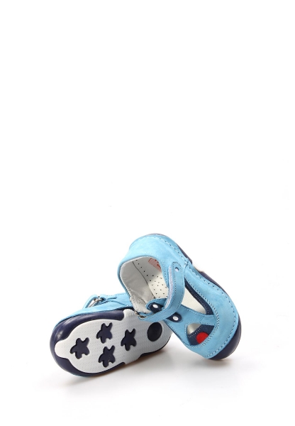 MirgeShoes Bebek Casual Ayakkabı İçi Dışı Hakiki Deri Turkuaz Lacivert  MRG01102121615