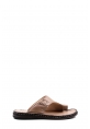 MirgeShoes Erkek Parmak Arası Terlik İçi Dışı Hakiki Deri Vizon MRG01258131336 