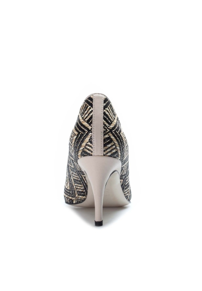 MirgeShoes Vizon Kadın İnce Topuklu Ayakkabı İçi Dışı Hakiki Deri MRG0114926121-626