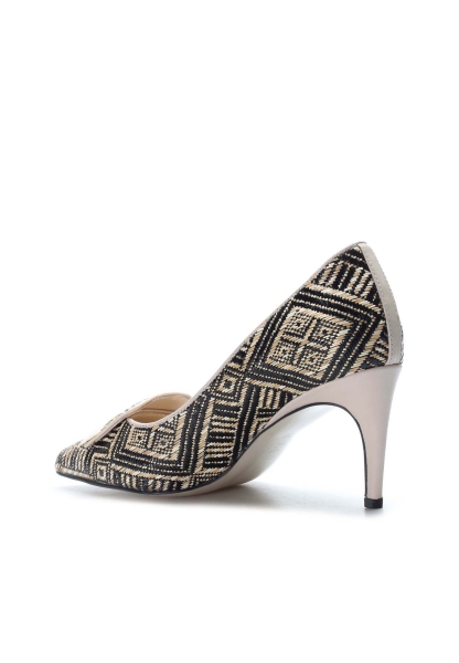 MirgeShoes Vizon Kadın İnce Topuklu Ayakkabı İçi Dışı Hakiki Deri MRG0114926121-626