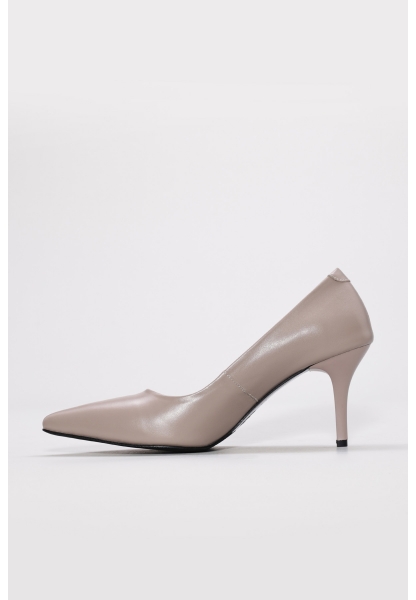 MirgeShoes Vizon Kadın İnce Topuklu Ayakkabı İçi Dışı Hakiki Deri MRG0134526111099