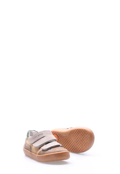 MirgeShoes Vizon Kız Cırtcırtlı Çocuk Casual Ayakkabı İçi Dışı Hakiki Deri MRG011362411267