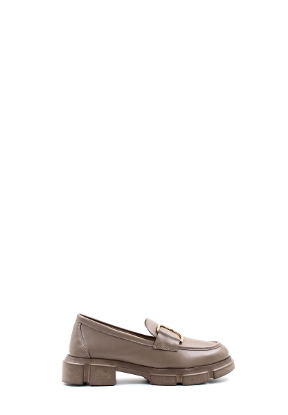 MirgeShoes Vizon Bağcıksız Kadın Casual Ayakkabı İçi Dışı Hakiki Deri MRG01347261708721