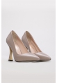 MirgeShoes İçi Dışı Hakiki Deri Vizon Şık Kadın İnce Topuklu Ayakkabı AH082152612523