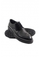 MirgeShoes Siyah Bağcıklı Erkek Oxford Ayakkabı İçi Dışı Hakiki Floter Deri MRG01367131737
