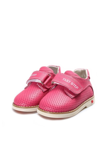 MirgeShoes Fuşya Unisex Cırtcırtlı Çocuk Casual Ayakkabı İçi Dışı Hakiki Nubuk Deri MRG0113616235