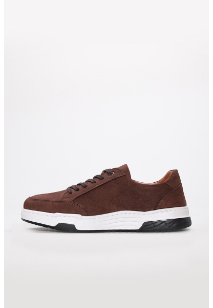 MirgeShoes Kahve Erkek Casual Ayakkabı İçi Dışı Hakiki Nubuk Deri MRG01108113131123